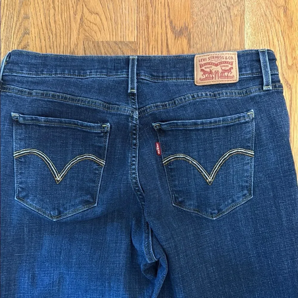 Levi’s Bootcut Jeans Size 12 Dark Wash Mid Rise Classic Stretch Denim